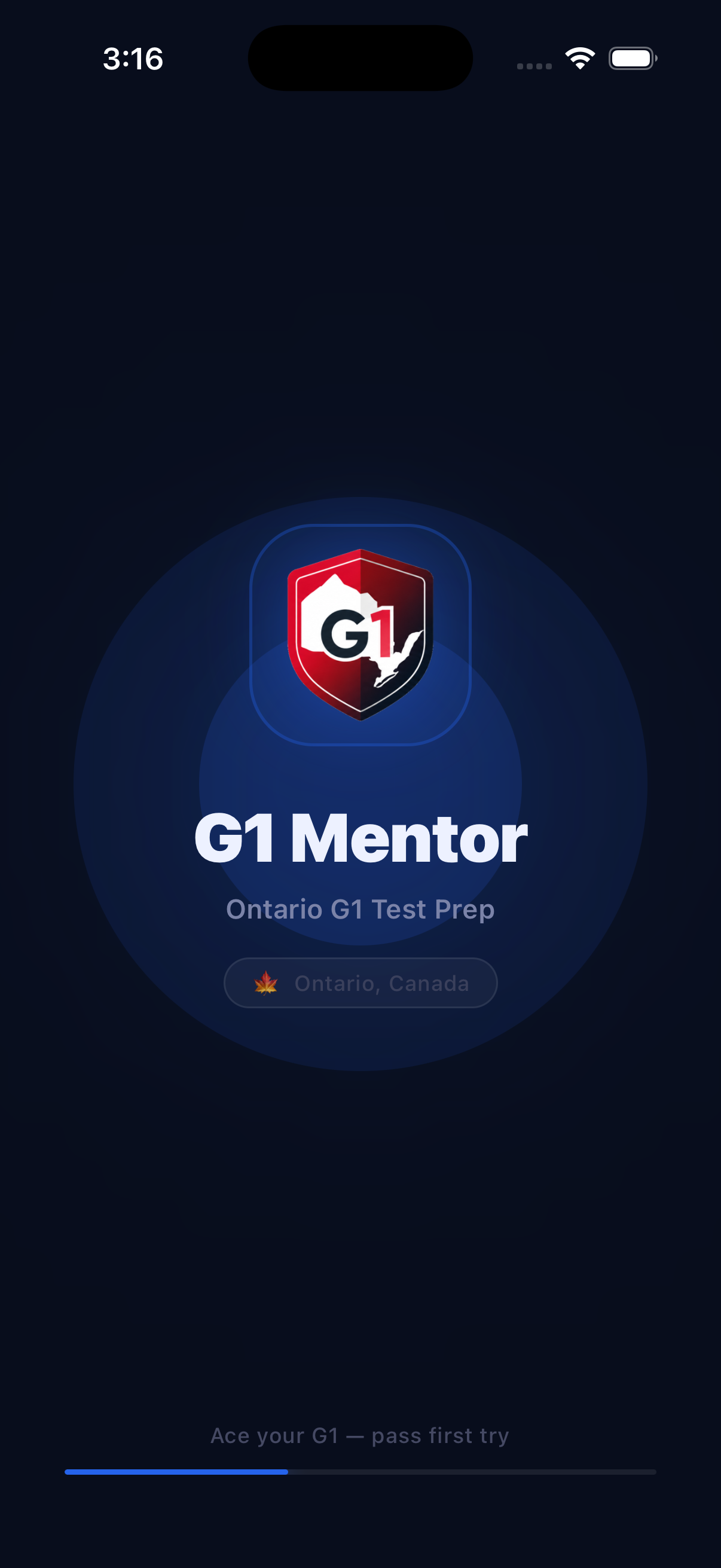 G1 Mentor splash screen